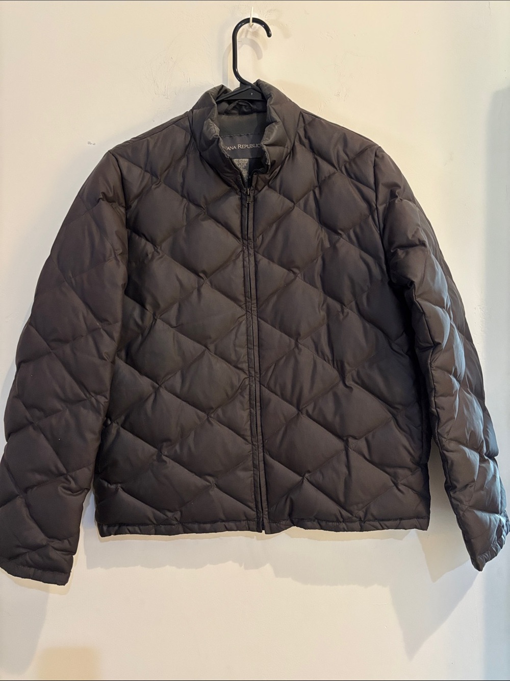 Vintage Women’s Banana Republic dark gray/black puffer jacket XS Quilted